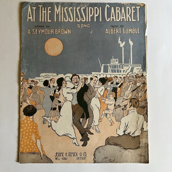 1910s Vintage Sheet Music Huckleberry Finn - If All My Dreams Were Made of Gold - Picture 10 of 16